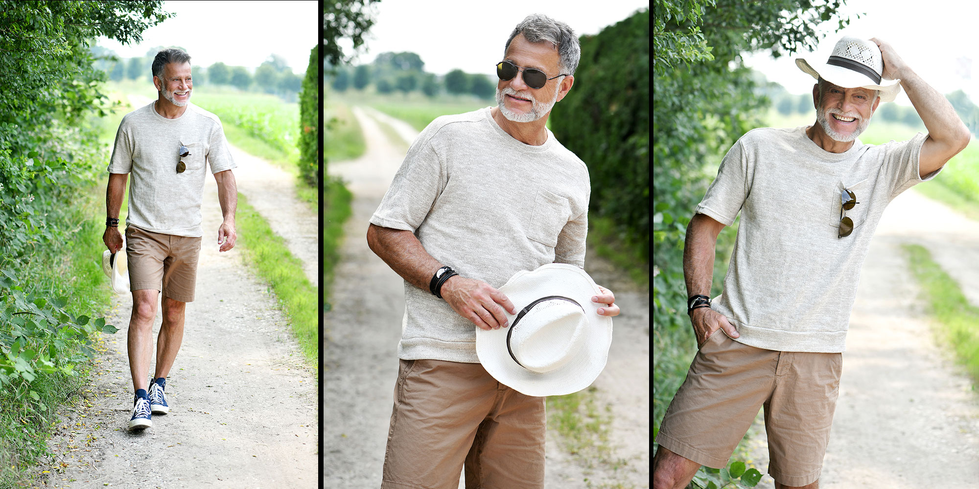 Bestager-, Classic-, Senior-, 50+ Model Michael Diehl Fotomodell aus Esslingen bei Stuttgart mit Lifestyle outdoor 08