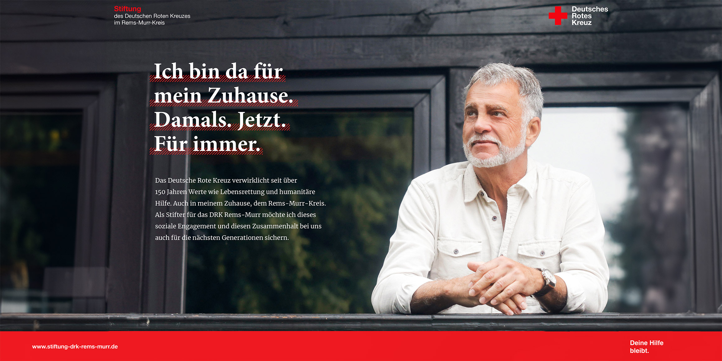 Bestager-, Classic-, Senior-, 50+ Model Michael Diehl Fotomodell aus Esslingen bei Stuttgart mit Advertising Werbung DRK