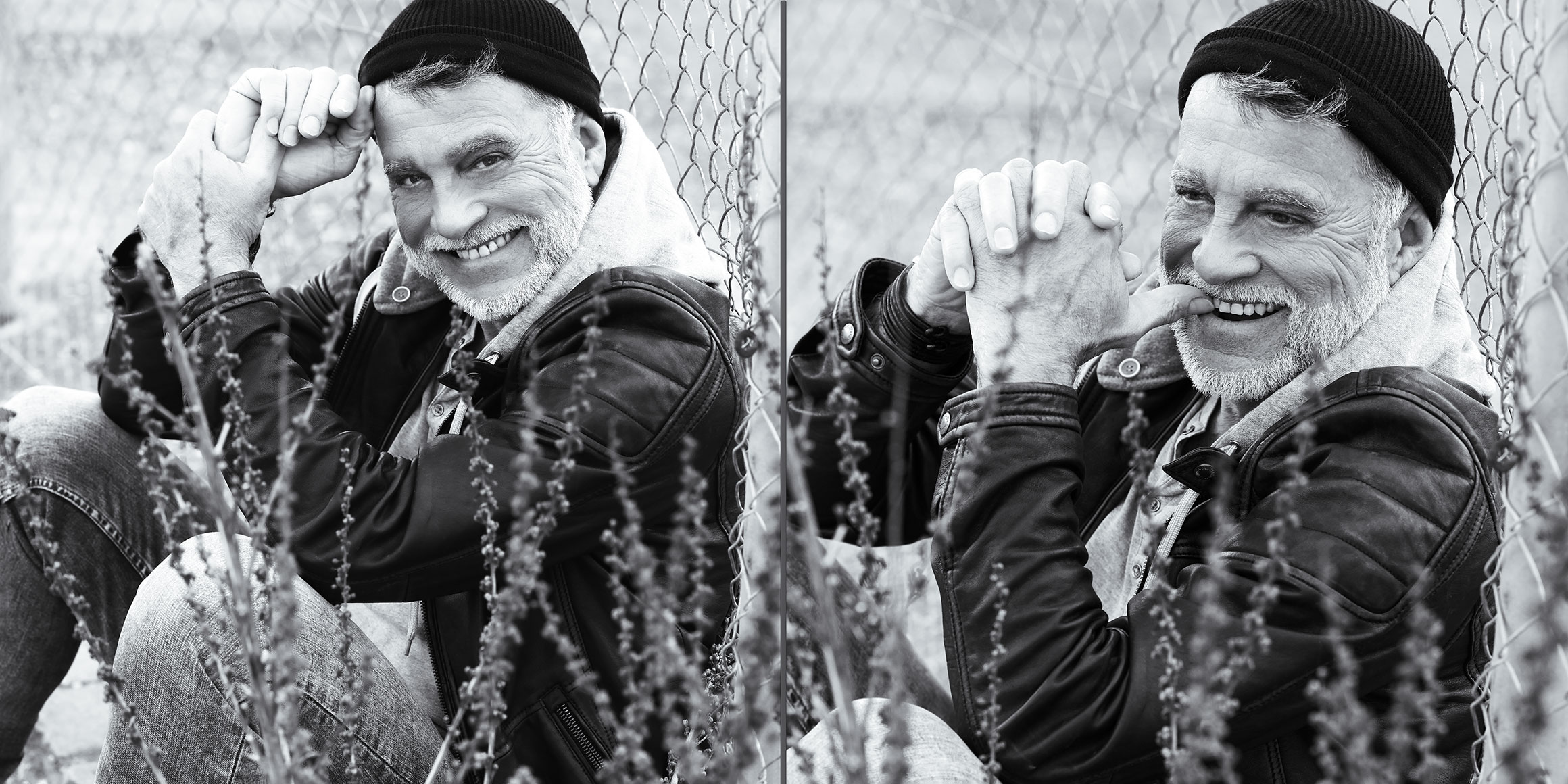 Bestager-, Classic-, Senior-, 50+ Model Michael Diehl Fotomodell aus Esslingen bei Stuttgart mit s/w Lifestyle outdoor 21