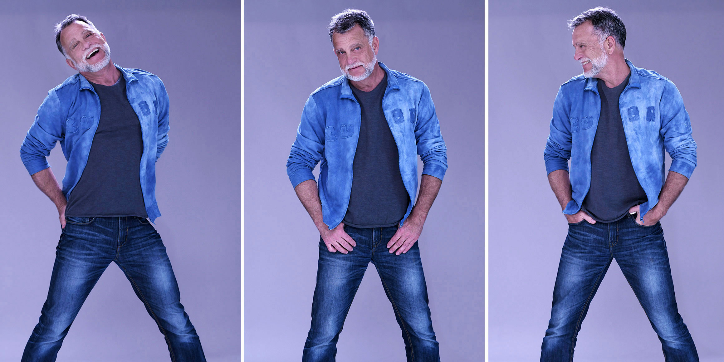 Bestager-, Classic-, Senior-, 50+ Model Michael Diehl Fotomodell aus Esslingen bei Stuttgart mit lustigen Gesichtsausdrücken 04