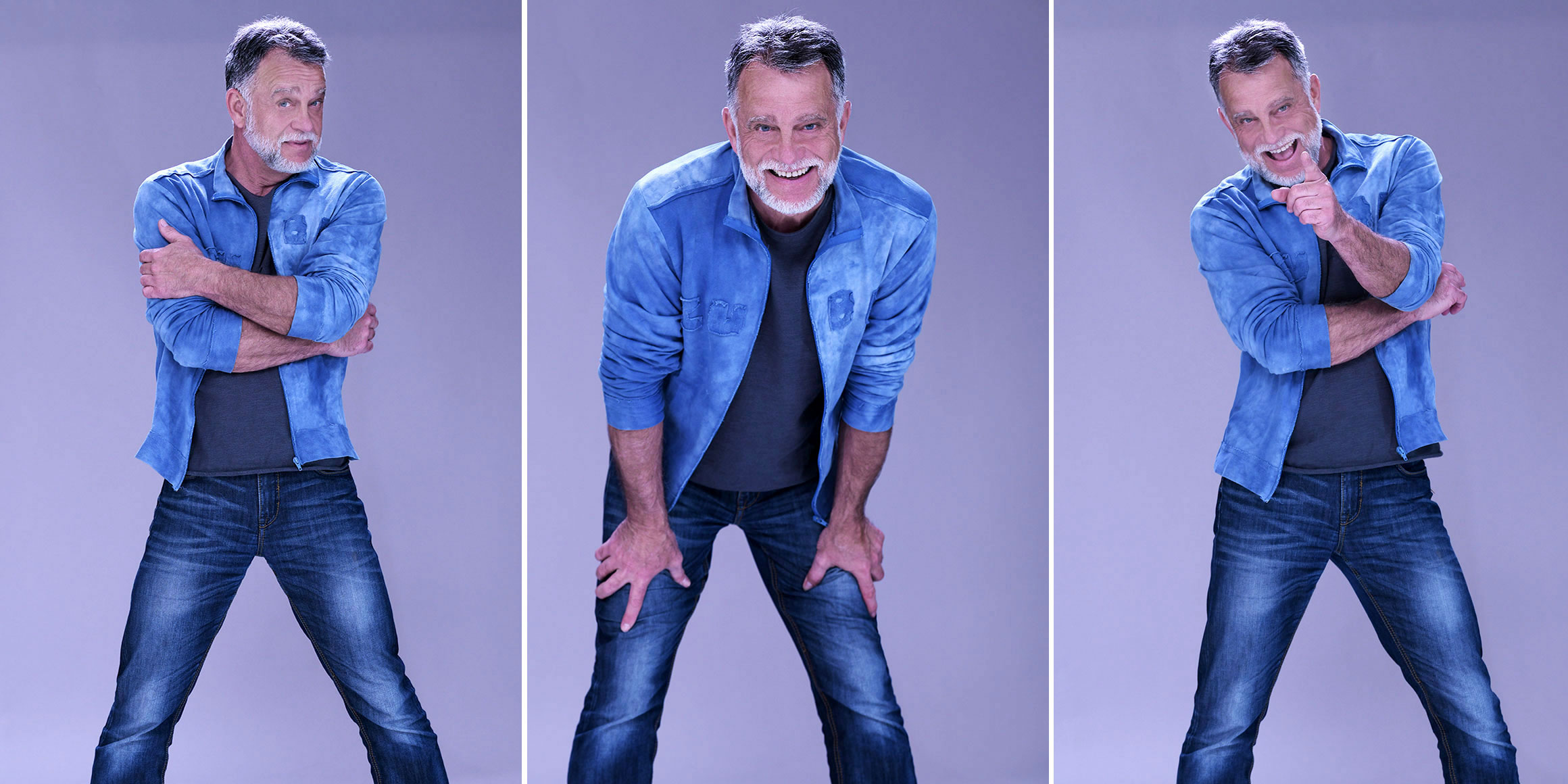 Bestager-, Classic-, Senior-, 50+ Model Michael Diehl Fotomodell aus Esslingen bei Stuttgart mit lustigen Gesichtsausdrücken 06