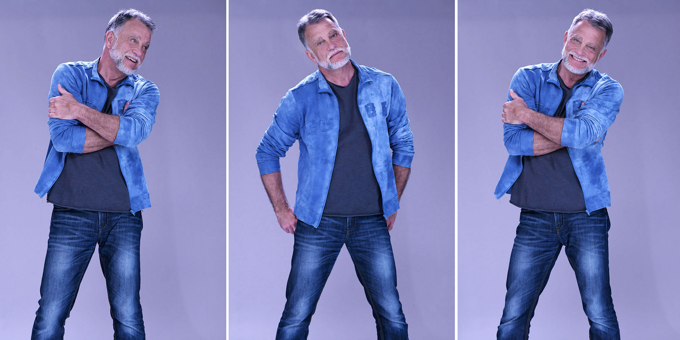 Bestager-, Classic-, Senior-, 50+ Model Michael Diehl Fotomodell aus Esslingen bei Stuttgart mit lustigen Gesichtsausdrücken 17