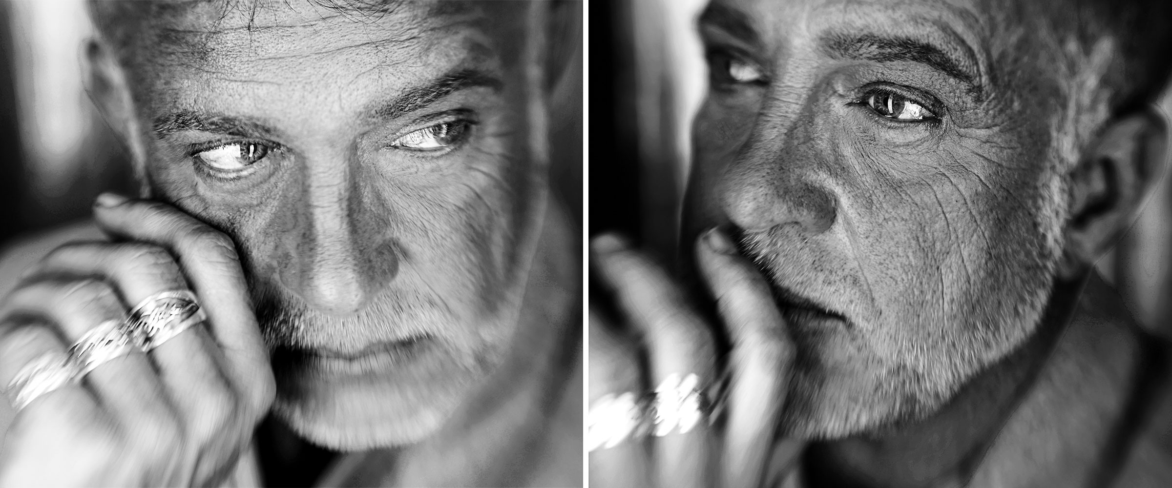 Bestager-, Classic-, Senior-, 50+ Model Michael Diehl Fotomodell aus Esslingen bei Stuttgart Portrait s/w 27